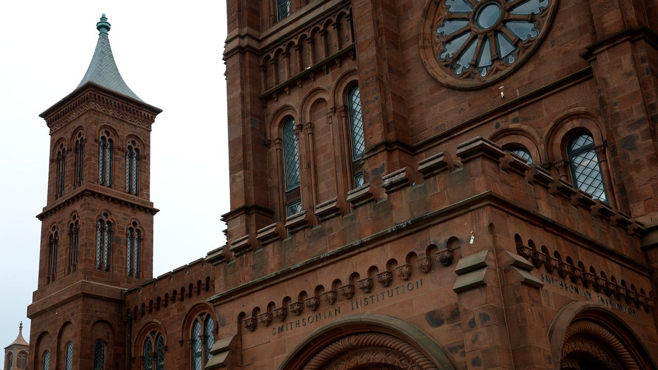 The Smithsonian Institution Building is seen on the National Mall on March 28, 2025 in Washington, DC.